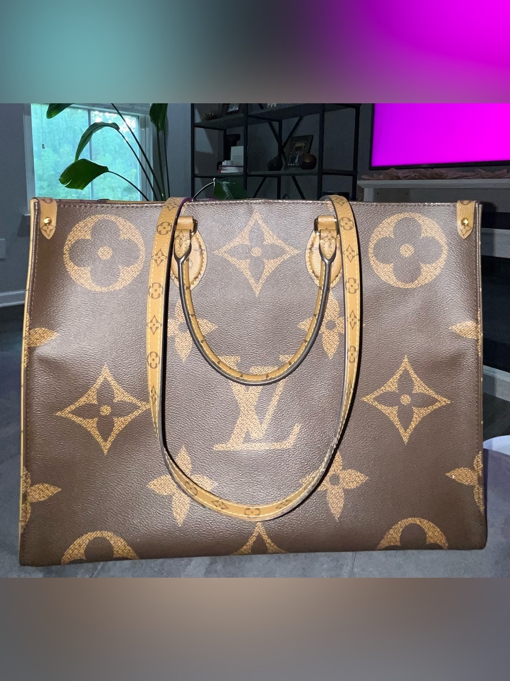 Authentic Louis Vuitton Reverse Monogram GM On The Go